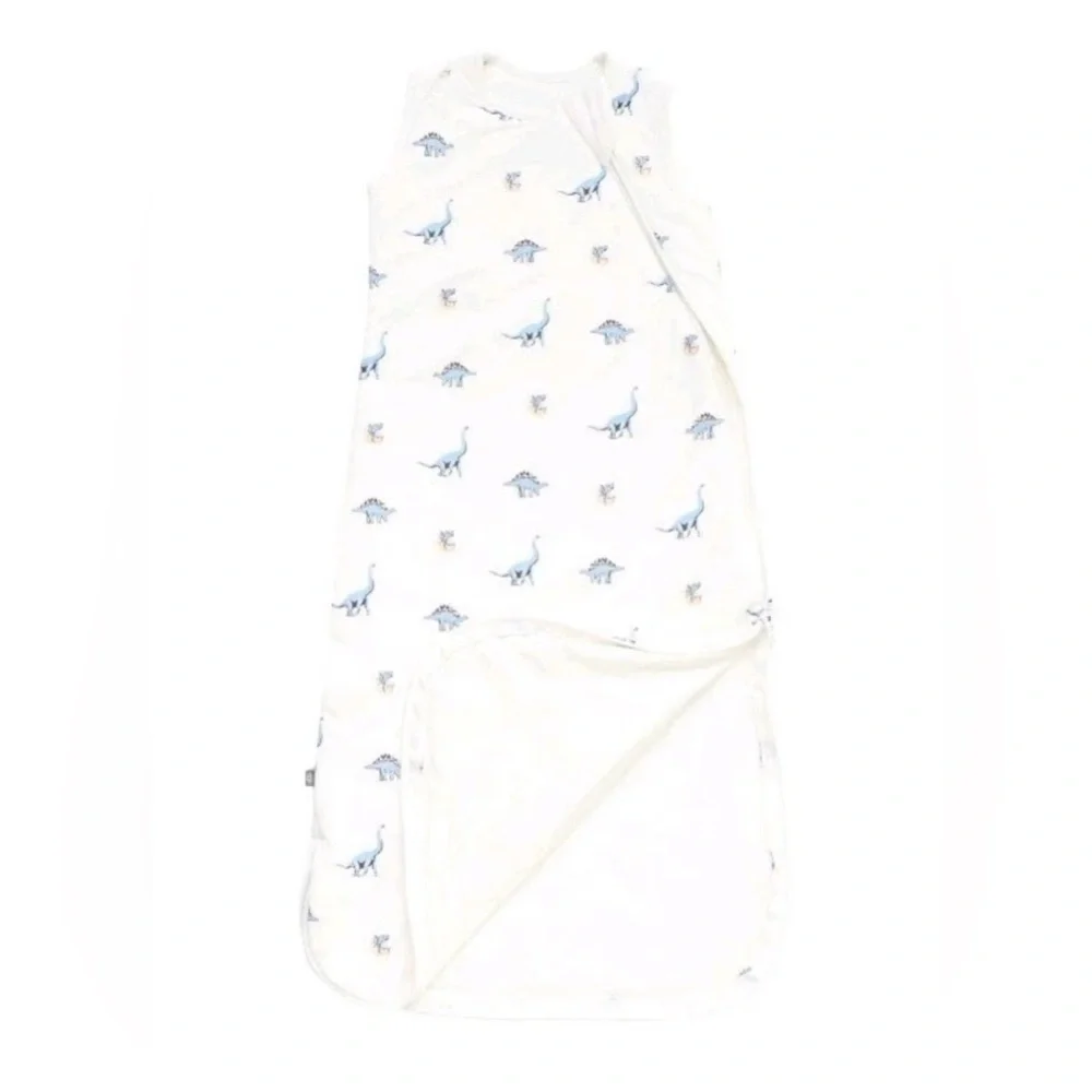 Kyte BABY White Dino Bamboo Sleep Sack 0.5 TOG size Large
